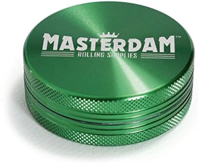 Masterdam Grinders 2-Piece Anodized Aluminum Herb Grinder - Standard 2.2-Inch Green