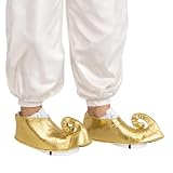 Boland 81990 - Überschuhe Sultan in Gold, 1 Paar, max. Schuhgröße 42, Schuh-Überzieher für Kostüme, Accessoires für Karneval, Halloween oder Mottopartys