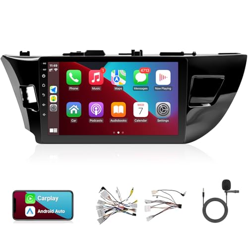 Leadfan Car Stereo Radio for Toyota Corolla 2014 2015 2016 with Wireless Carplay Android Auto, 10.1 Inch Screen for Toyota Corolla, with Bluetooth,GPS,WiFi,SWC, MIC (for Toyota Corolla 2014-2016)