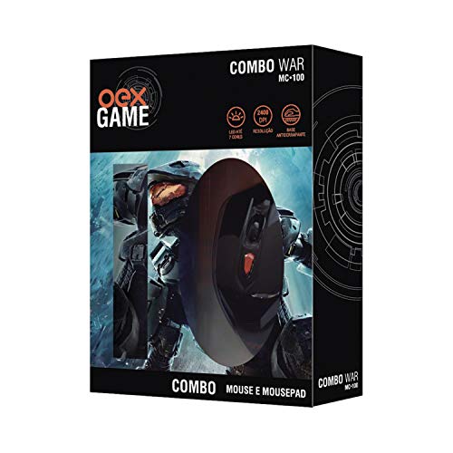Combo War Mouse e Mouse Pad MC100 - Oex