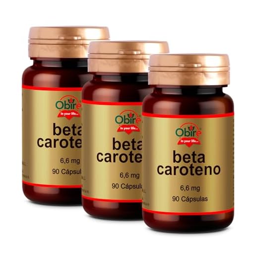 Obire | Beta-Caroteno 6,6 mg | Suplemento Alimenticio Para Piel Seca | Protección Solar de la Piel | Favorece la Absorción de Hierro, Mantenimiento de la Piel y la Visión | 90 Perlas | Pack 3 Unidades