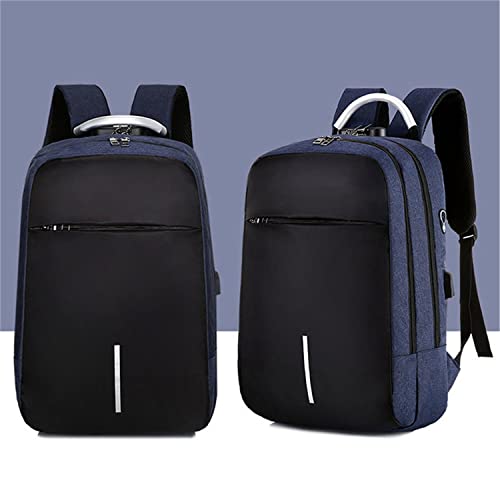 Mixroom Mochila porta PC antirrobo para ordenador portátil portátil trabajo bolsa Notebook hasta 15" con conexión USB y orificio auricular Z4, turquesa, 40 x 28 x 14 cm - imagen 3