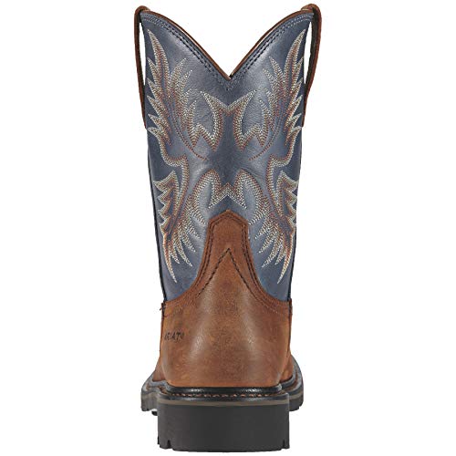 Ariat Men's Sierra Wide Square Toe Work Boot, Aged Bark, 10 M US