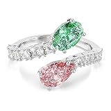 Swarovski x Ariana Grande Anillo abierto, Tallas mixtas, Multicolor, Baño de rodio