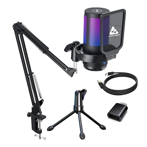 Audio Array AM-C46 Professional RGB USB Condenser Microphone Kit ...
