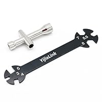 YijiaLink RC Multifunktions Autoschlüssel Spannschlossschlüssel mit Kreuzschlüssel für RC-Auto-Reparaturarbeiten