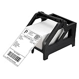 【Amplia compatibilidad】 Portaetiquetas MUNBYN compatible con todas las impresoras de etiquetas de escritorio, fácil de trabajo con rollos y etiquetas térmicas plegables en abanico apiladas