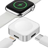 Lovandare Magnetic Charger Adapter for Apple Watch, Reuse USB-C or iPhone Power Fast Charger Cable, Metal Case Portable Travel Wireless Cordless Charging Dock for iWatch Ultra, Series SE 9 8 7 6 5 4 3