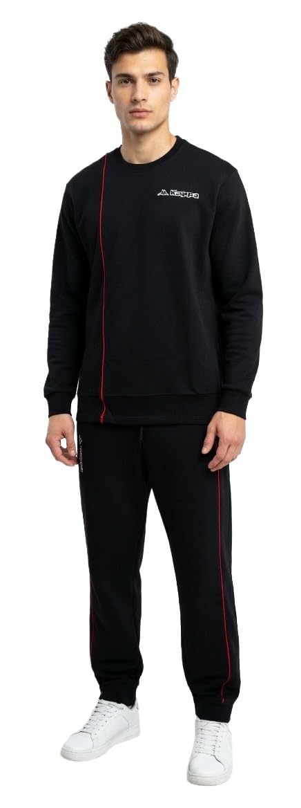 Kappa Pigiama Uomo Cotone Lungo - Pigiama Uomo Cotone Leggero Estivo Manica Lunga - 4