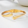 RINTOLER Chunky Gold Cuff Bangle Bracelets for Women - Gold Polished Trendy Twisted Hinged Cuff Open Wide Waterdrop Bangle Chunky Gold Bracelet Minimalist Bangle Jewelry Gift (H-dainty Waterdrop - GOLD) #2