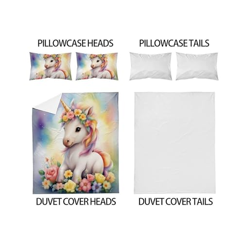 Housse de couette double 200x200 animaux imprim&eacute; 3D literie microfibre garcon