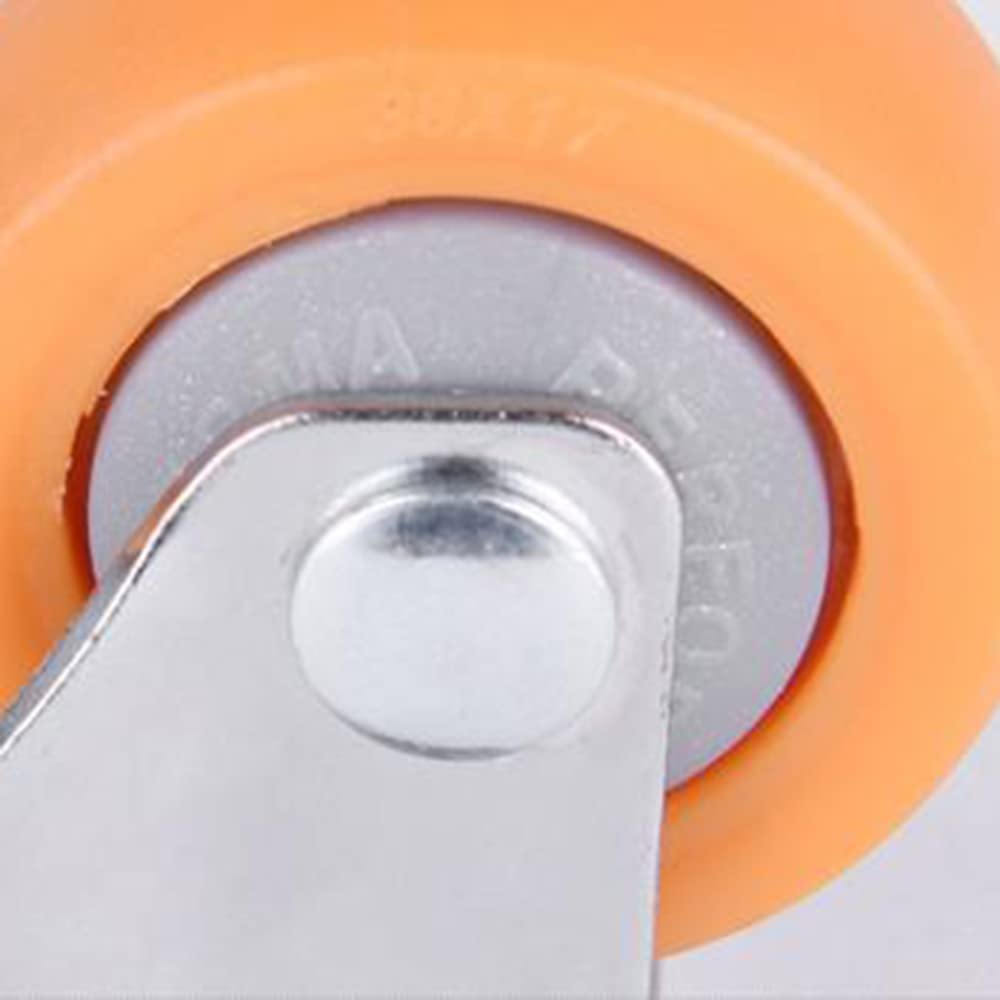 ACiyD Rueda giratoria Nylon M8 M10 Ruedas de vástago roscado con Frenos Bloqueo de Muebles Ruedas giratorias Carga 440 lbs Juego de 5 (50 mm 4 * con freno4 * con Freno)