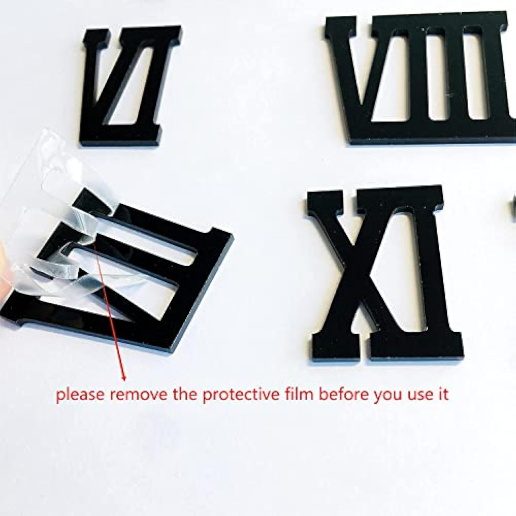 Arabic Mirrored Acrylic Numerals for Wall Clock Movement