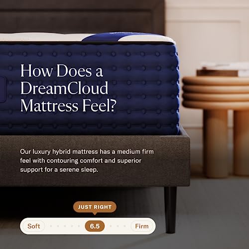 Dream Cloud 14" Full Mattress - Luxury Hybrid Gel Memory Foam - 365 Night Trial - 7 Premium Pressure-Relieving Layers Certipur-Us Certified #TOP3