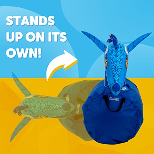 Waddle Hip Hoppers Large Bouncy Hopper Inflatable Hopping Animal Bouncer, Supports Up To 250 Pounds, Ages 5 And Up (Blue Dragon) #TOP6