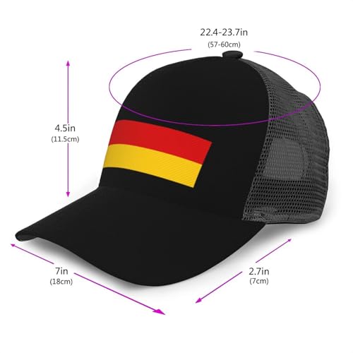 German Flag Mesh Baseball Cap - Classic Adjustable Peak Cap, Trucker Hat for Men & Women3