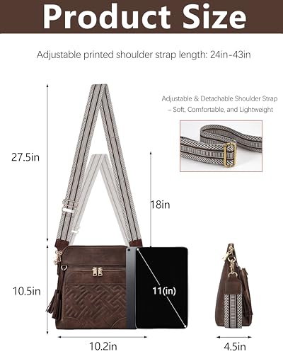 Image of Crossbody Bags for Women with Built In Wallet,RFID Travel Purse