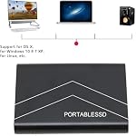 Duro Externo de 2TB, Ultra Delgado y Portátil de 2.5″ con Conexión USB, Almacenamiento Compatible con PC, Ordenador Portátil y Computadora (Negro)