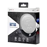 groov e RETRO Compact CD Player - Personal Music Player with CD-R & CD-RW Playback - Anti-Skip Protection, Programmable Tracks - Earphones Included - Micro-USB or Battery Powered - Silver - Image 3