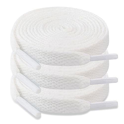 Image of ZHENTOR 3 Pair Flat Shoe Laces for Sneakers, Shoelaces for Sneakers Athletic Running Shoes Boot Strings