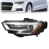 WHODNUS Front Headlights Assembly for 2017-2020 Audi A3 Xenon HID Models Only,Headlight Headlamp w/LED DRL Replacement 8V0941043G 8V0941044G (Driver Side Headlamp)