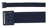 Black Military Web Belt With Black Open Face Buckle 4290BLK Size 44 Inches