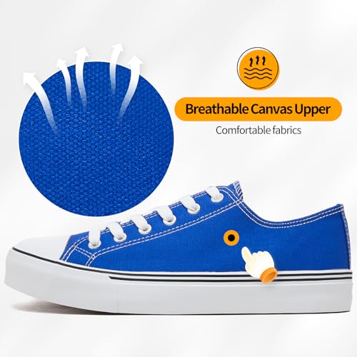 Image of ZGR Mens Classic Casual Shoes,Lace-up Fashion Sneakers,Low Top Canvas Sneakers for Men