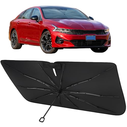 Proadsy Windshield Sun Shade Umbrella for Kia K5 2021-2025 2026 Foldable Car Umbrella Sunshade with...