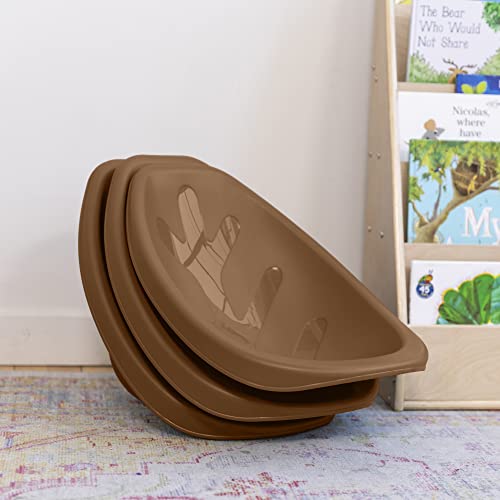 ECR4Kids Leaf Floor Seat, Rocker Chair, Chocolate, 6-Piece by ECR4Kids - Image 8