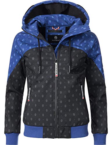 Preisvergleich Produktbild Marikoo Damen Softshelljacke Outdoorjacke Nanoo Schwarz / Blau Gr. L