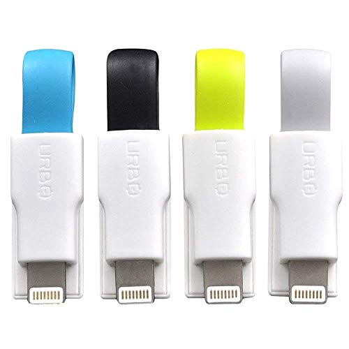 Urbo Keyring Charger Cable v2 with USB-A to Lightning Connector for Apple Devices Such as iPhone 5 Onwards, iPod Touch 4th Generation Onwards, iPad Air, iPad Pro, iPad Mini, iPod Nano