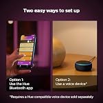 Philips Hue Bloom Smart Table Lamp, White - White and Color Ambiance LED Color-Changing Light - 1 Pack - Control with Hue App - Works with Alexa, Google Assistant, and Apple Homekit