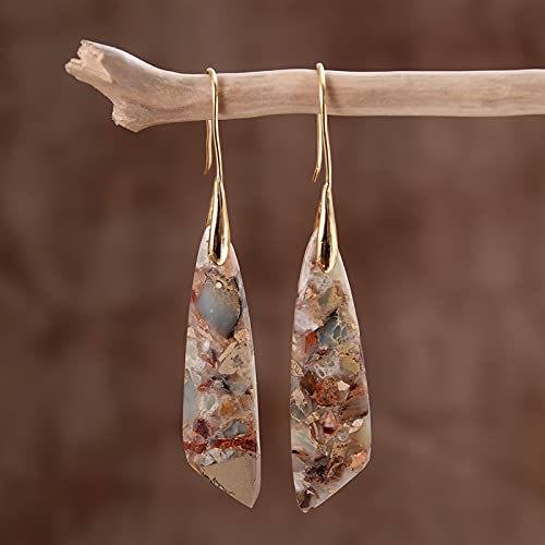 Quartz naturel en boucles d'oreilles pendantes pour sublimer vos tenues