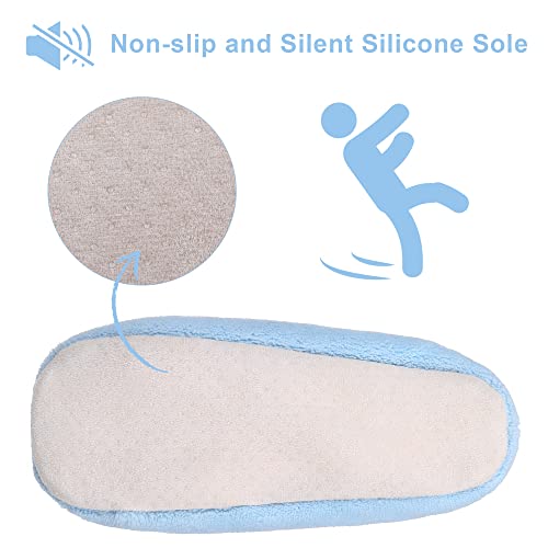 Image of ZYZX Cute Slipper Socks with Grips,Cozy Soft Sole House Slippers for Women | Animal Pattern Warm Safe Non Slip Fleece-lined Fluffy Fuzzy Socks Indoor for Adult,Easy to Wash,Gifts