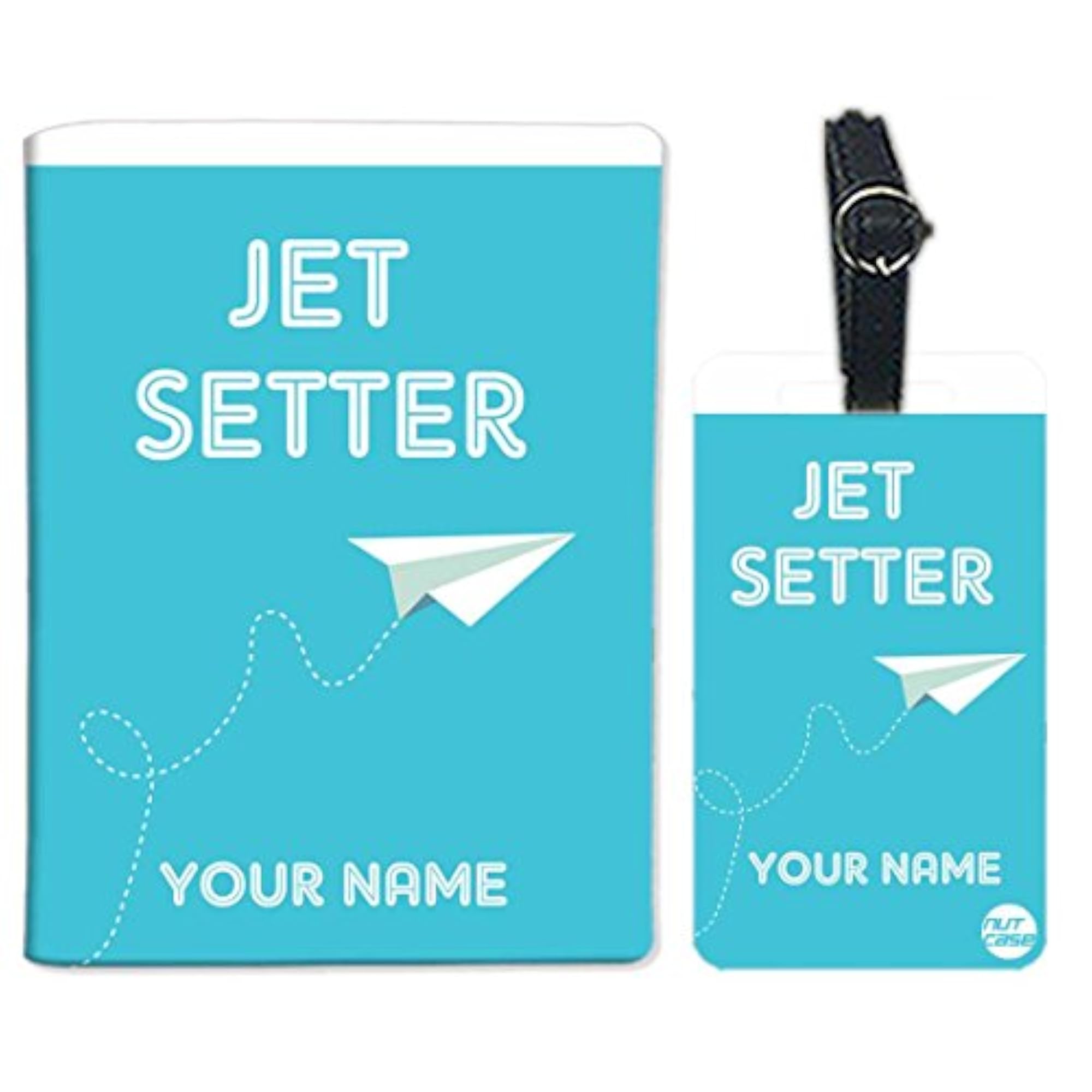Personalized Passport Cover with Customized Luggage Tag Set
