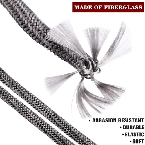 YUANGANG Premium Türdichtungsseil Holzofen Ofen Ofen Seil Kit Hitzebeständiges Ofenseil Türdichtung Schwarz Ofen Seil Kit – Bild 7