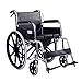 QXF-D Mit Selbstantrieb Zubehor Leicht, Folding, Manuell Selbstfahrer Rollstuhl Mit WC-Funktion, Leder Wasserdicht Sponge Kissen, Nichtluftreifen, 3 Verstellbaren Pedalen