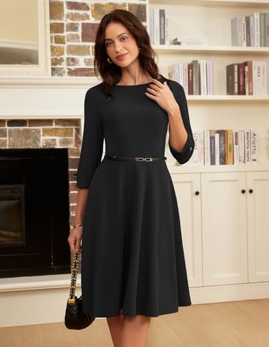 image for GRACE KARIN Church Dresses for Women Business Casual 3/4 Sleeve Dress 