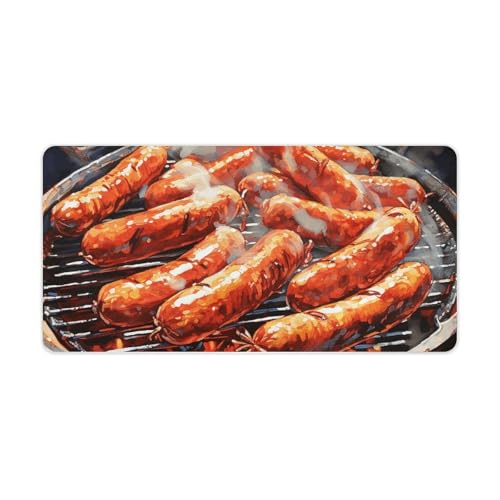 Sausage on Fire�f�X�N�}�b�g ����~�� �I�t�B�X�f�X�N�}�b�g 23.6�C���` x 11.8�C���` ��^�}�E�X�p�b�h �S���x�[�X�t�� �h���f�X�N���C�e�B���O�p�b�h �I�t�B�X�⎩��p