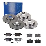 ATE 2 Bremsscheiben PowerDisc + Beläge VA + HA für Skoda Yeti 5L VW Golf 5 1K1