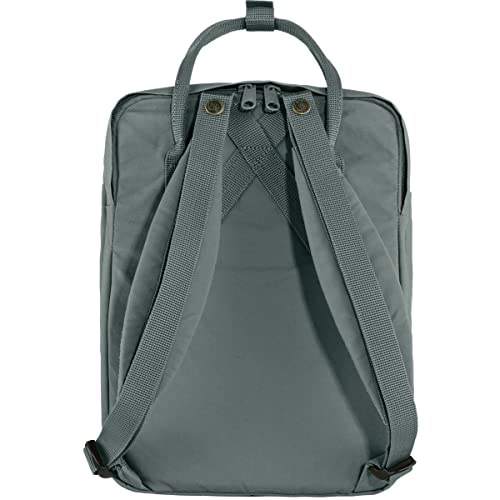 Image of Fjallraven Kanken Laptop 15 Backpack - Padded Laptop Sleeve, Durable Vinylon Fabric - School, Travel, Frost Green