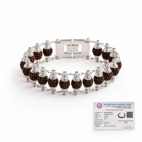 Image of Natural Rudraksha Beaded Bracelet for Men & Women | Spiritual Prosperity & Positive Energy Accessory