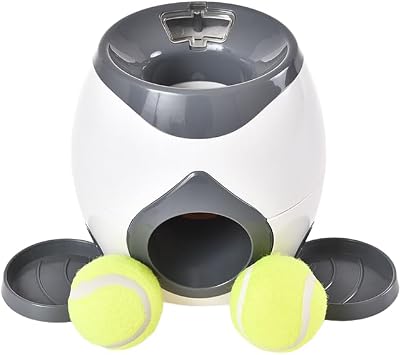 Automatic Ball Launcher for Dogs, Small Dogs, Automatic Throwing Machine, 2 Tennis Ball Toss Game, Automatic Ball Throwing, Dogs, Robotic Pitcher, Suitable for Snacks Less Than 0.8 inches 200