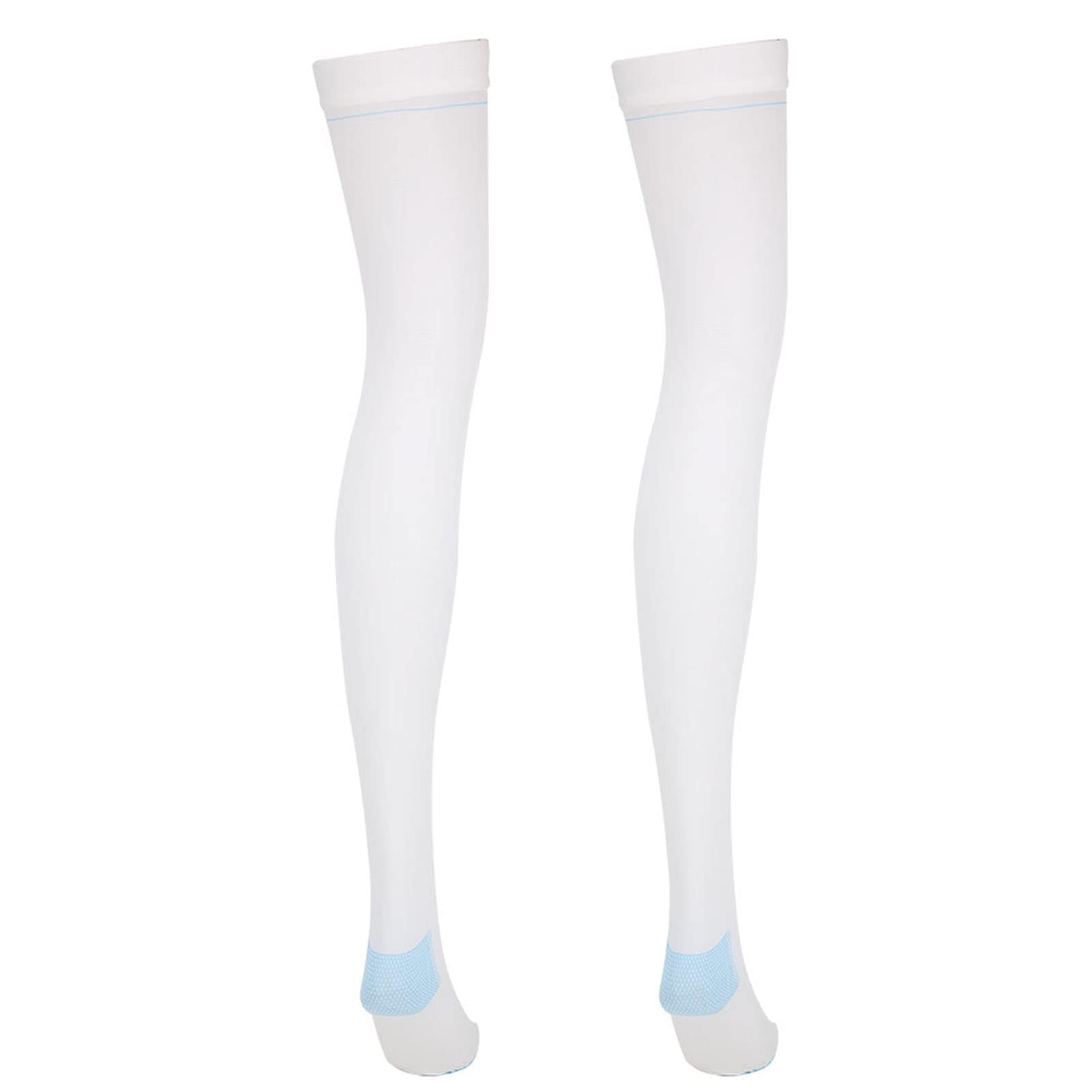 Veins Compression Socks, Heal Skin Ulcers Convenient Varicose Veins Socks Comfortable Soft for Reduce Lower Limb Soreness Prevent Varicose Veins(Long tube thrombus stockings (pure white), XL)/
