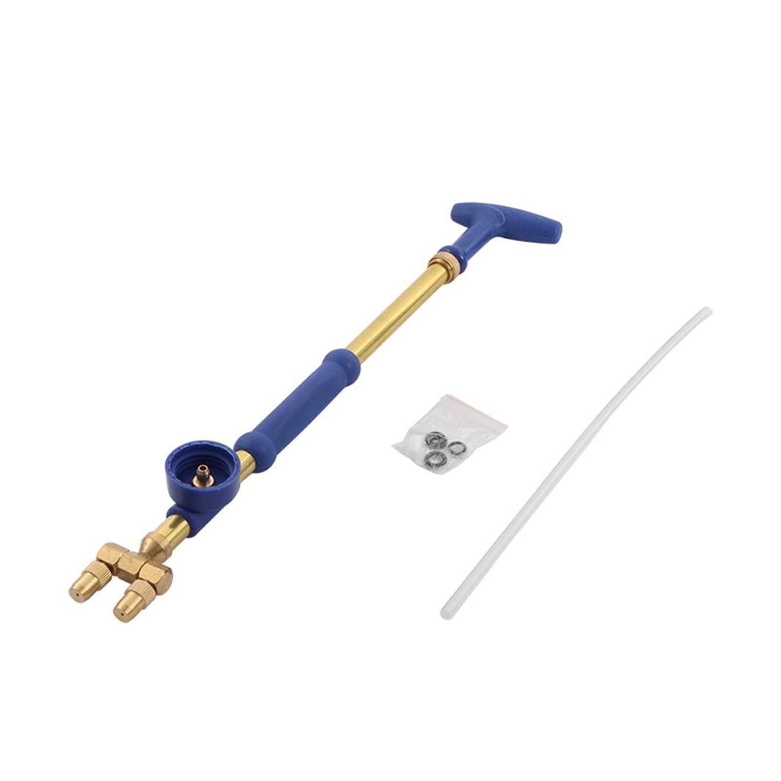 Garden Hose Spray Gun,Push-Pull Pressure Pump Sprayer-Garden Manual Brass Nterface Sprinkler Adjustable Water Atomization Sprayer(Double Spray Head)