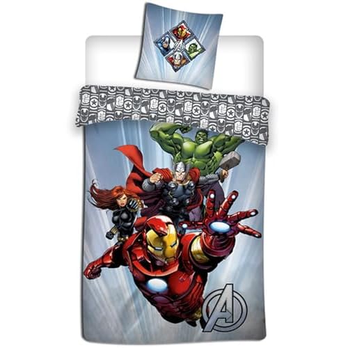 AVG Avengers - Juego de Funda nórdica para Cama Individual