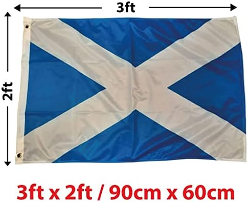 NWFlags Outdoor Heavy Scotland Flag 3ft x 2ft 110d Knitted Polyester Suitable for Flagpoles