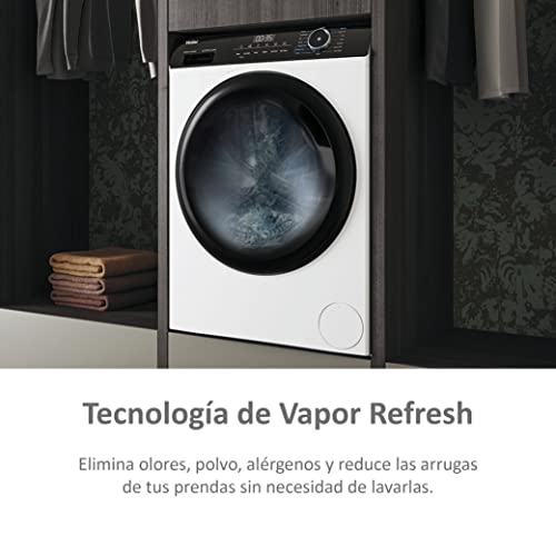 Haier I-Pro Series 3 HW80-B14939-IB- Lavadora Carga Frontal 8KG, Función Vapor, Motor Direct Motion, Tratamiento Antibacterias, 1400 RPM, Fin Diferido, Detector automático de KG, 15 programas, Blanco - imagen 6