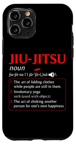 Carcasa para iPhone 11 Pro Divertido Jiu Jitsu Definición Brazilian BJJ MMA Fighter