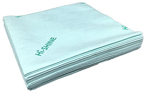 Hi-Shine 10 Next Generation Microfibre Cloth 40x40cm – Chemical Free Microfibre Cleaning Cloth for Glass, Glasses, Stainless Steel, Shiny Surfaces, Window - Green
